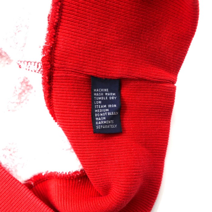 Polo by Ralph Lauren クルーネックスウェット M レッド ボーダー コットン 裏起毛 | Vintage.City 古着屋、古着コーデ情報を発信