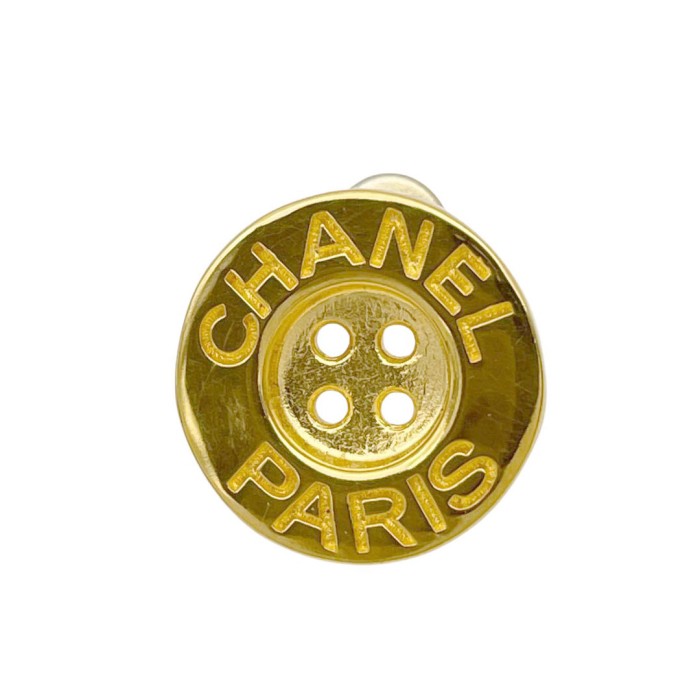 CHANEL シャネル ピアス ボタンモチーフ ロゴ B20A ゴールド | Vintage.City 古着屋、古着コーデ情報を発信