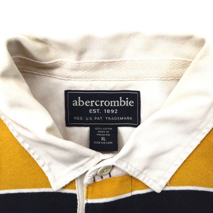 ABERCROMBIE ラガーシャツ XL イエロー ボーダー | Vintage.City 古着屋、古着コーデ情報を発信