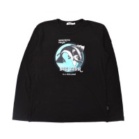 MOSCHINO JEANS ロングスリーブTシャツ XL ブラック BIG FISHプリント 90年代 | Vintage.City 古着屋、古着コーデ情報を発信