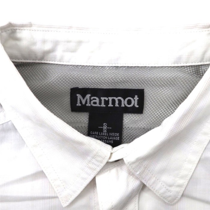 Marmot キューディープラッドロングスリーブシャツ S ホワイト ポリエステル | Vintage.City 古着屋、古着コーデ情報を発信