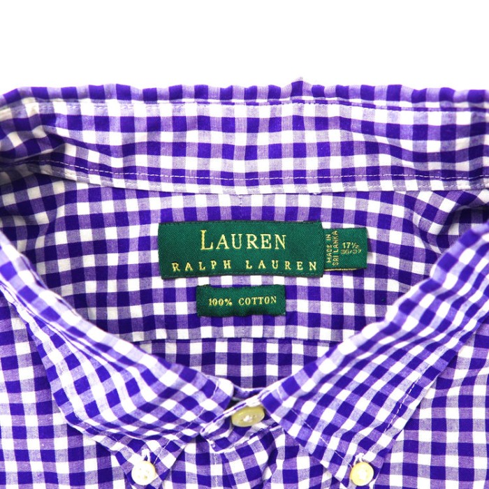 LAUREN RALPH LAUREN ボタンダウンシャツ 17.5 ブルー チェック ビッグサイズ スリランカ製 | Vintage.City Vintage Shops, Vintage Fashion Trends