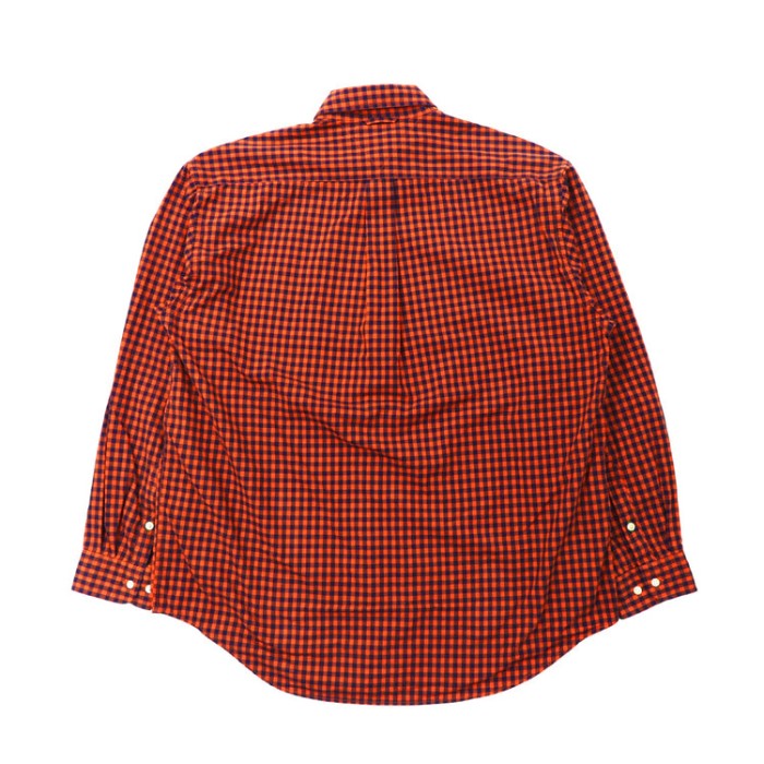 TOMMY HILFIGER ボタンダウンシャツ L オレンジ ギンガムチェック コットン ビッグサイズ | Vintage.City 빈티지숍, 빈티지 코디 정보