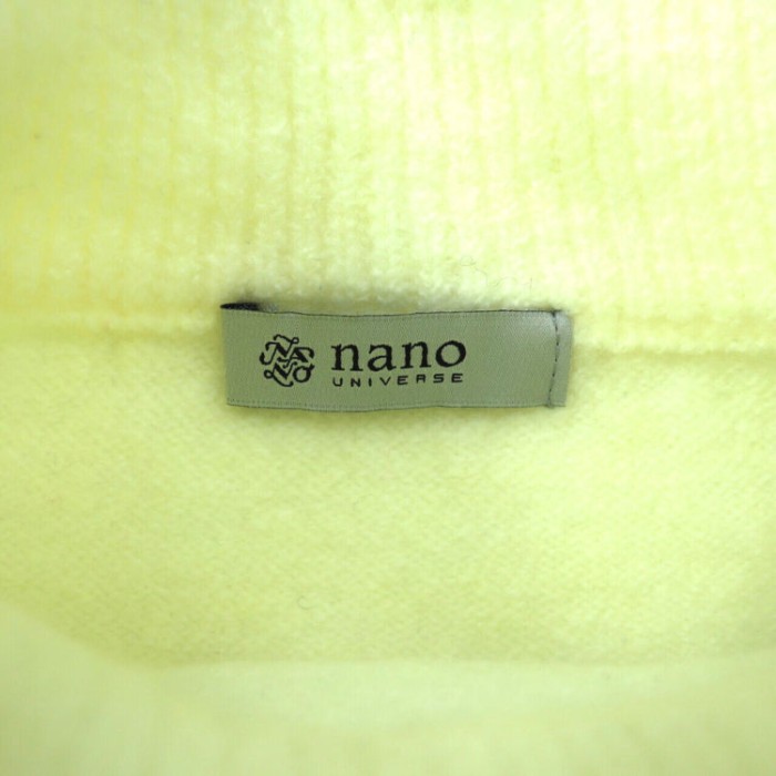 nano universe ハイネックニットセーター F ホワイト アクリル | Vintage.City 古着屋、古着コーデ情報を発信