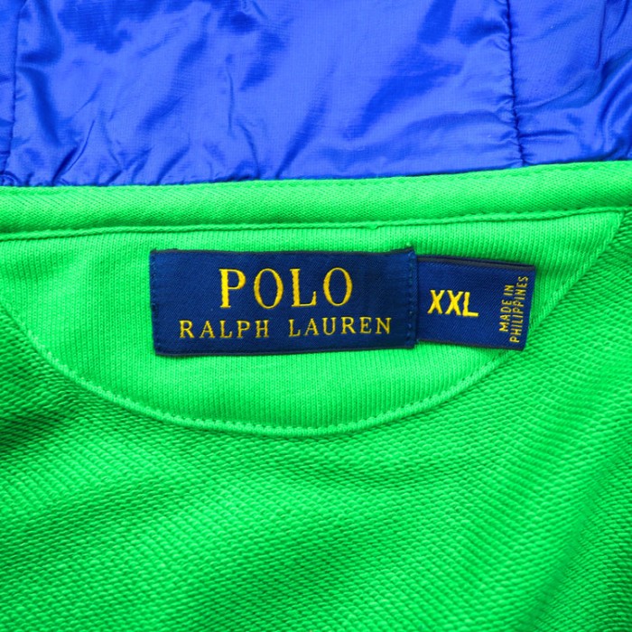 POLO RALPH LAUREN ジップパーカー XXL グリーン コットン スモールポニー刺繍 | Vintage.City 古着屋、古着コーデ情報を発信