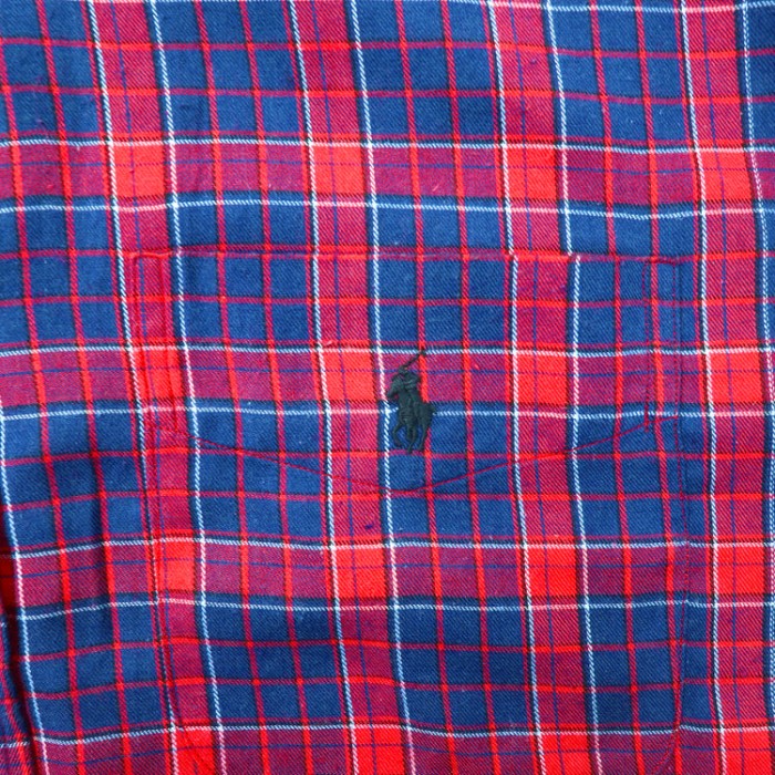 Polo by Ralph Lauren 半袖ボタンダウンシャツ L レッド チェック ビッグサイズ | Vintage.City 빈티지숍, 빈티지 코디 정보