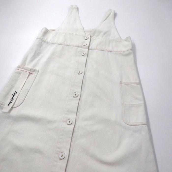 NIMES ジャンパースカート F ホワイト コットン 前後2way | Vintage.City 빈티지숍, 빈티지 코디 정보