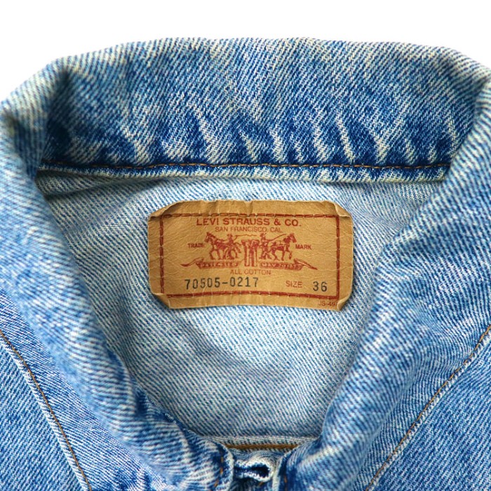 USA製 Levi's デニムジャケット 36 ブルー アイスウォッシュ 3rdモデル 70505-0217 ボタン裏527 スモールe 90年代 | Vintage.City 빈티지숍, 빈티지 코디 정보