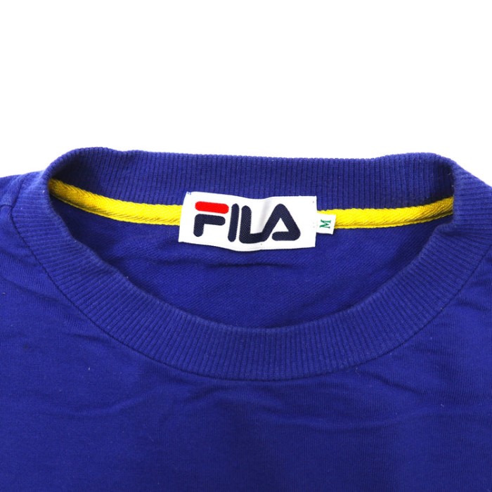 FILA クルーネックスウェット M ブルー コットン ロゴ 90年代 | Vintage.City 古着屋、古着コーデ情報を発信
