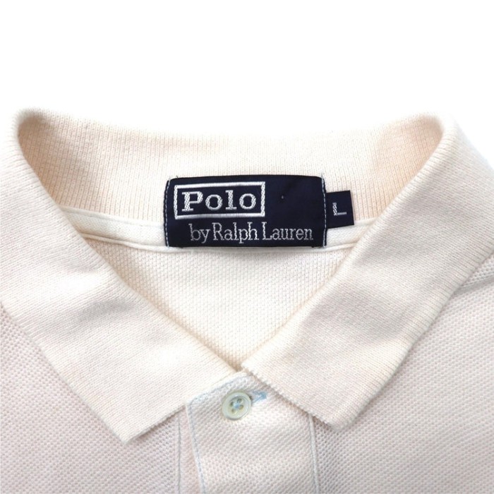 Polo by Ralph Lauren ポロシャツ L ホワイト コットン スモールポニー刺繍 | Vintage.City 古着屋、古着コーデ情報を発信