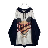 90s Disney hooded baseball L/S T-shirt | Vintage.City 古着屋、古着コーデ情報を発信