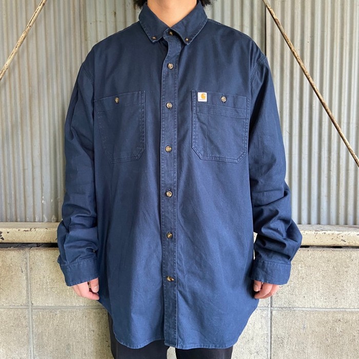 Carhartt カーハート  RELAXED FIT  長袖 ボタンダウ ワークンシャツ  メンズXL | Vintage.City Vintage Shops, Vintage Fashion Trends