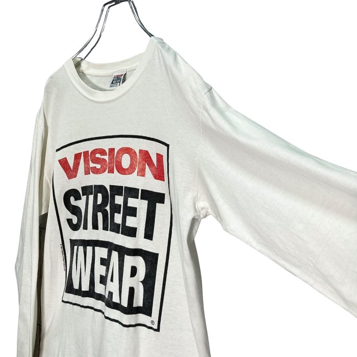 80s VISION STREET WEAR L/S LOGO PRINT TEE | Vintage.City