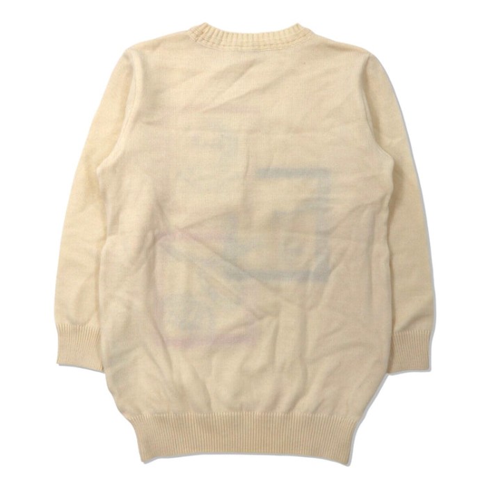 ELLE SPORTS ニットセーター 38 ホワイト ウール レトロ刺繍 90年代 | Vintage.City 古着屋、古着コーデ情報を発信