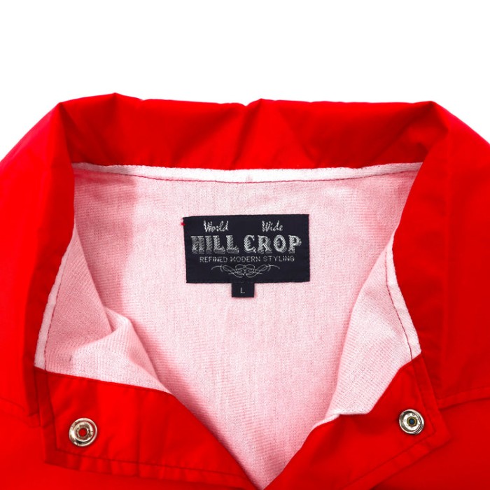 HILL CROP コーチジャケット L レッド ナイロン | Vintage.City 빈티지숍, 빈티지 코디 정보
