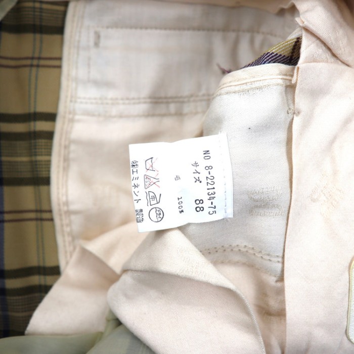 DAKS タックスラックスパンツ 88 ベージュ チェック ウール 日本製 | Vintage.City 古着屋、古着コーデ情報を発信