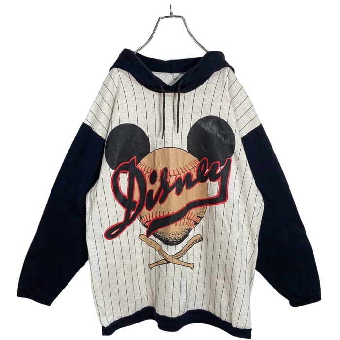 90s Disney hooded baseball L/S T-shirt | Vintage.City 古着屋、古着コーデ情報を発信