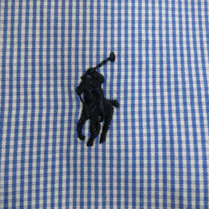ラルフローレン 長袖シャツ M ブルー ギンガムチェック 刺繍ロゴ ボタンダウン | Vintage.City 빈티지숍, 빈티지 코디 정보