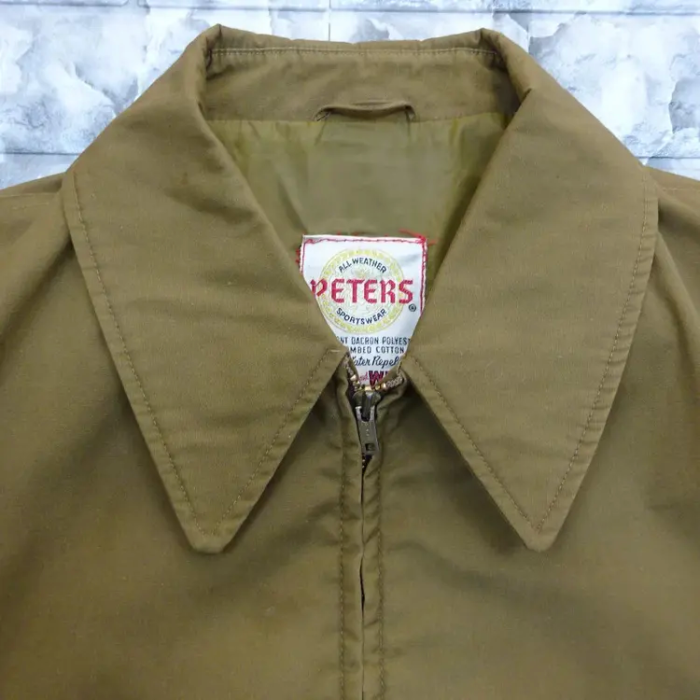 70’s ペーターズ ステンカラーコート ブラウン USA製 フルジップ 襟 | Vintage.City 古着屋、古着コーデ情報を発信