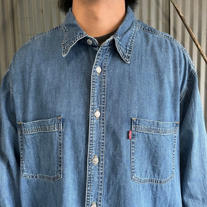 Levi's リーバイス 長袖 デニムシャツ メンズXL | Vintage.City