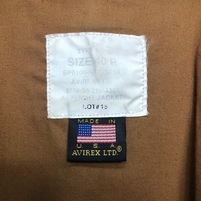 良品 USA製 AVIREX アビレックス A-2 ゴートスキン 山羊革 フライ | Vintage.City 古着屋、古着コーデ情報を発信
