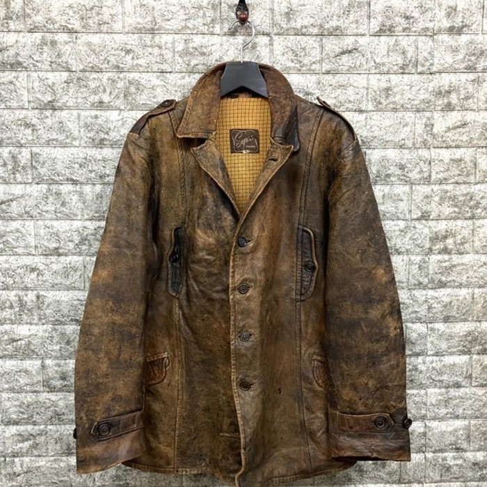 雰囲気抜群 40s Sweaden Leather Coat | Vintage.City