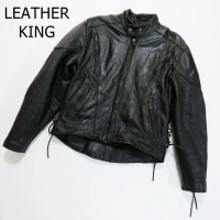 LATHER KING レザージャケット ブラック 黒 レースアップ 個性的 オイルメンテナンス | Vintage.City 古着屋、古着コーデ情報を発信