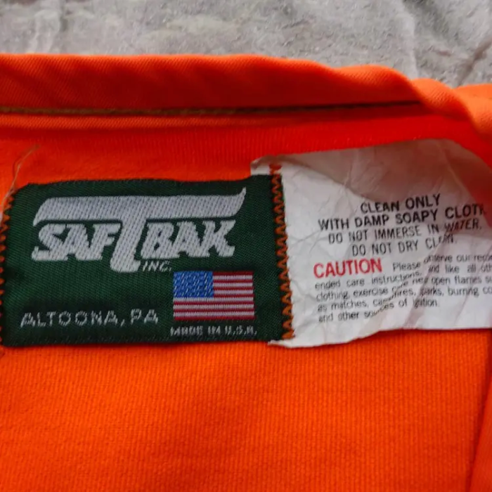 SAFTBAK ハンティングベスト ダック地 USA製 オレンジ ベージュ | Vintage.City 古着屋、古着コーデ情報を発信