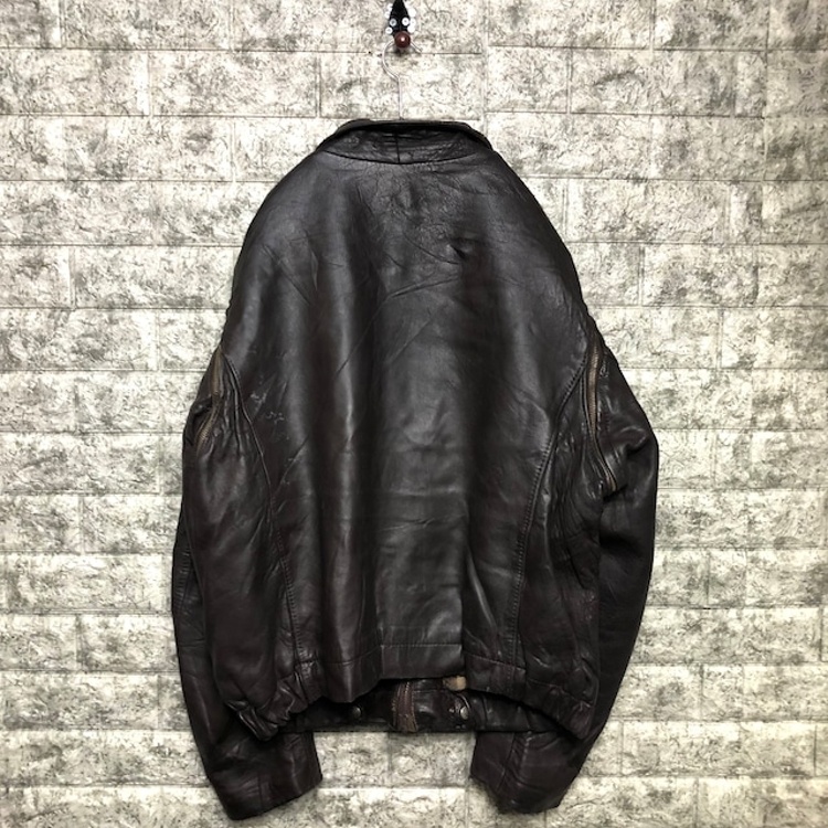 70s Japa 貴重な2way ブラウンタイプ Franch Leather-
