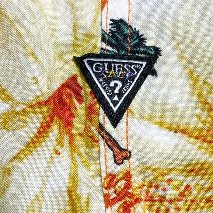 GUESS × J Balvin コラボレーションアロハシャツ オレンジSサイズ | Vintage.City 빈티지숍, 빈티지 코디 정보