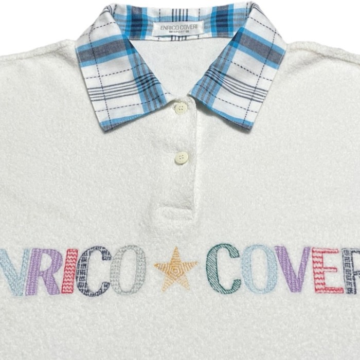 ENRICO COVERI SPORT 半袖パイルポロシャツ ホワイト Mサイズ | Vintage.City 빈티지숍, 빈티지 코디 정보