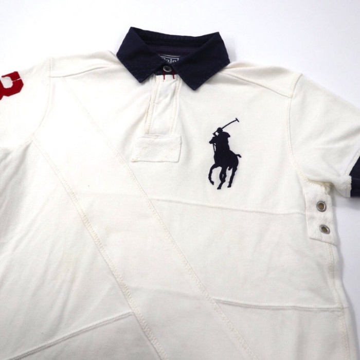 Polo by Ralph Lauren ポロシャツ S ホワイト コットン CUSTOM FIT ナンバリング ビッグポニー刺繍 | Vintage.City 빈티지숍, 빈티지 코디 정보