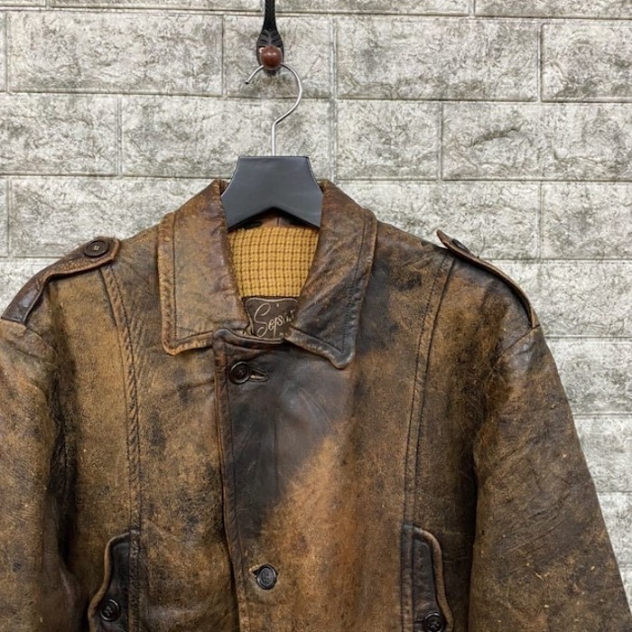 雰囲気抜群 40s Sweaden Leather Coat | Vintage.City 빈티지숍, 빈티지 코디 정보