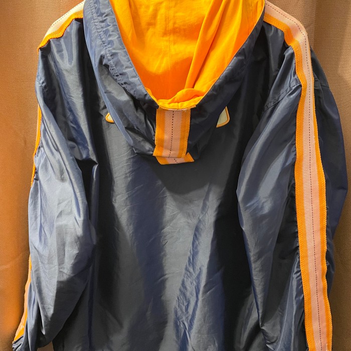 FILA ITALIA 90s オーバーサイズフルジップナイロンパーカージャケット ネイビー×オレンジ Sサイズ | Vintage.City 古着屋、古着コーデ情報を発信