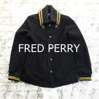 フレッドペリー ウールジャケット S ブラック 袖リブ 襟リブ 中チェック 黒 | Vintage.City 古着屋、古着コーデ情報を発信