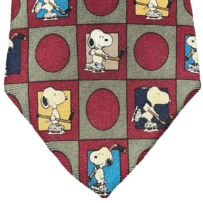 MADE IN USA製 VINTAGE PEANUTS SNOOPY シルクネクタイ エンジ | Vintage.City 빈티지숍, 빈티지 코디 정보