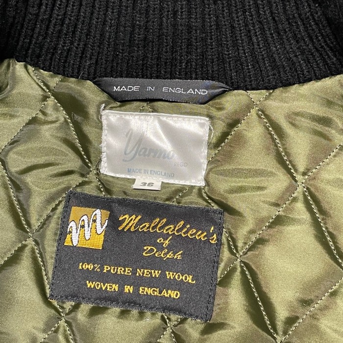 英国製 Yarmo 裏キルティング加工ウールジャケット ネイビー 36サイズ