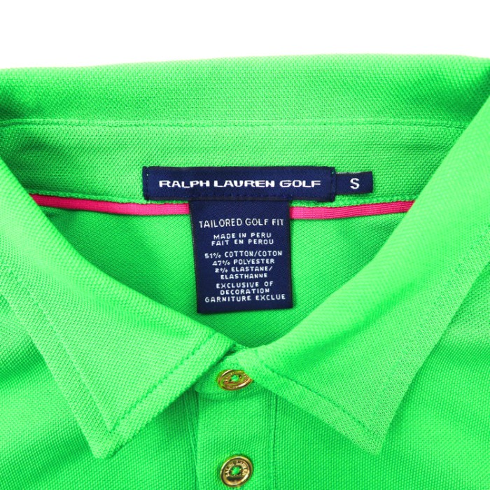 RALPH LAUREN GOLF ポロシャツ S グリーン コットン ビッグポニー刺繍 ペルー製 | Vintage.City 古着屋、古着コーデ情報を発信