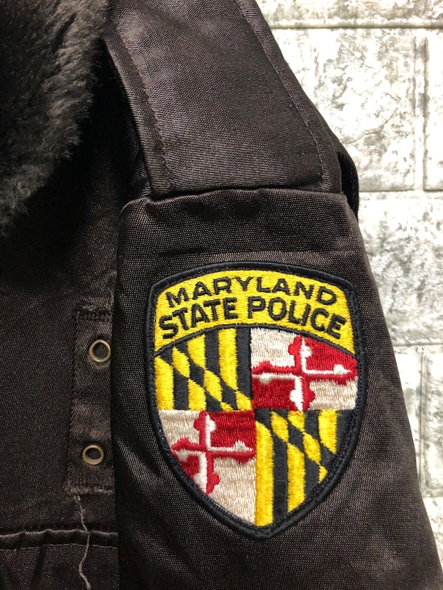 1980s USA Police man ヴィンテージ Maryland 90s 保安官 襟ボア 