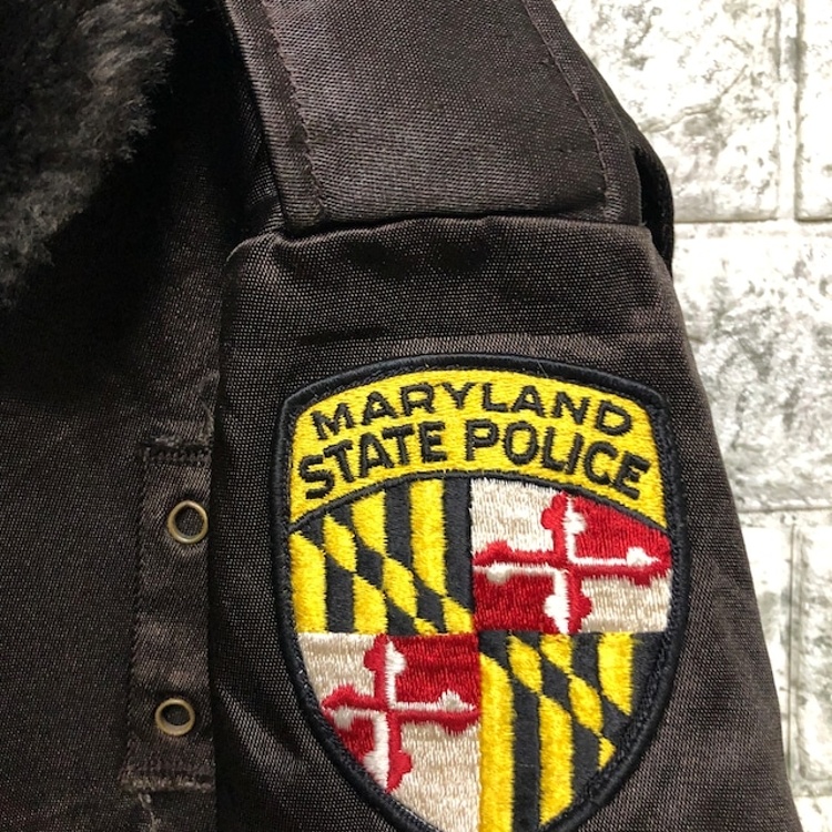 1980s USA Police man ヴィンテージ Maryland 90s 保安官 襟ボア