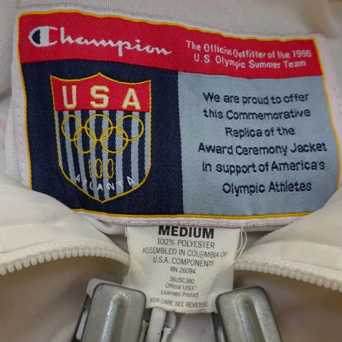 チャンピオン ブルゾン M ホワイト ブルー オリンピック USA カラフル 星 7325 | Vintage.City 빈티지숍, 빈티지 코디 정보