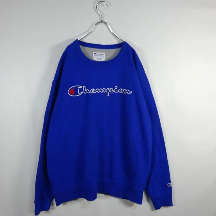 チャンピオン スウェット 2XL ブルー 胸ロゴ ビッグサイズ プルオーバー 青 | Vintage.City 古着屋、古着コーデ情報を発信