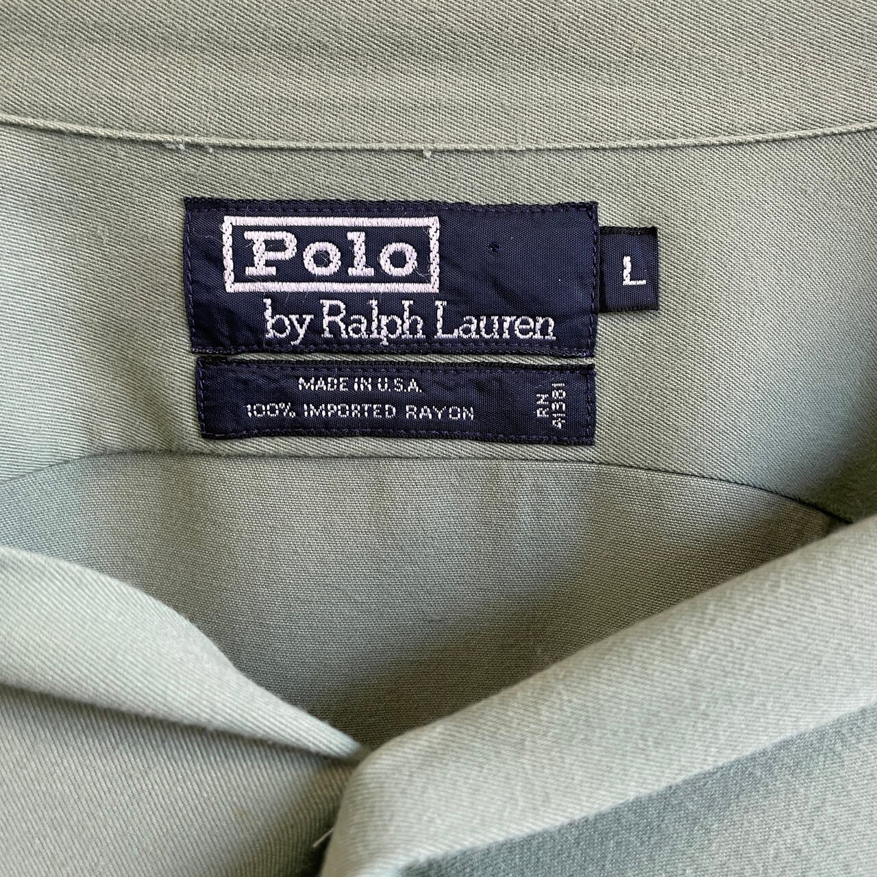 USA製 90年代 Polo by Ralph Lauren オールドラルフローレン 長袖 開襟