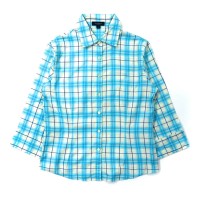 BURBERRY チェックシャツ S ブルー コットン | Vintage.City 古着屋、古着コーデ情報を発信