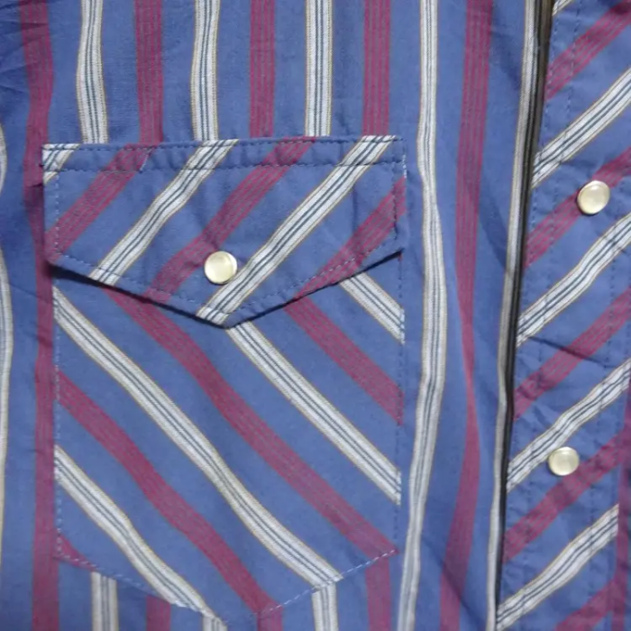 ラングラー ウエスタンシャツ L ブルー レッド ストライプ 長袖 胸ポケット | Vintage.City 古着屋、古着コーデ情報を発信
