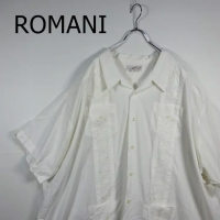 ROMANI キューバシャツ 4X ホワイト 刺繍 ポケット 開襟シャツ 半袖 | Vintage.City 古着屋、古着コーデ情報を発信