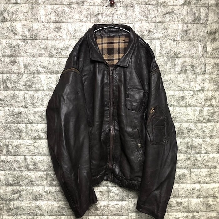 70s Japa 貴重な2way ブラウンタイプ Franch Leather フランス軍 ...
