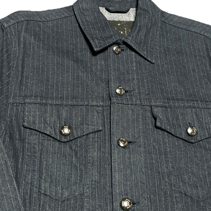 イタリア製 HUGO BOSS ストライプデニムジャケット インディゴ46サイズ | Vintage.City 빈티지숍, 빈티지 코디 정보