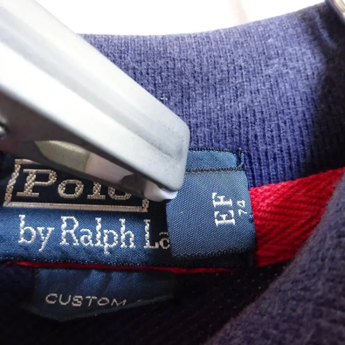 ラルフローレン ポロシャツ M ネイビー レッド ボーダー ハトメ 刺繍ロゴ 紺 | Vintage.City 古着屋、古着コーデ情報を発信