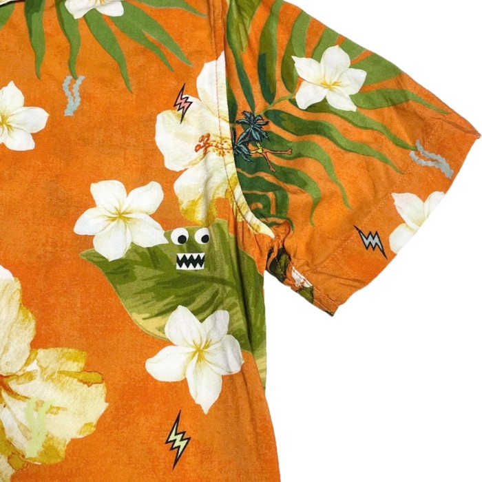 GUESS × J Balvin コラボレーションアロハシャツ オレンジSサイズ | Vintage.City 빈티지숍, 빈티지 코디 정보